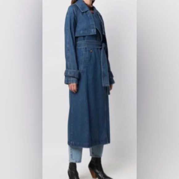 NWT Boyish “THE MAXWELL” Midweight Denim Trench Coat - Picture 3 of 15
